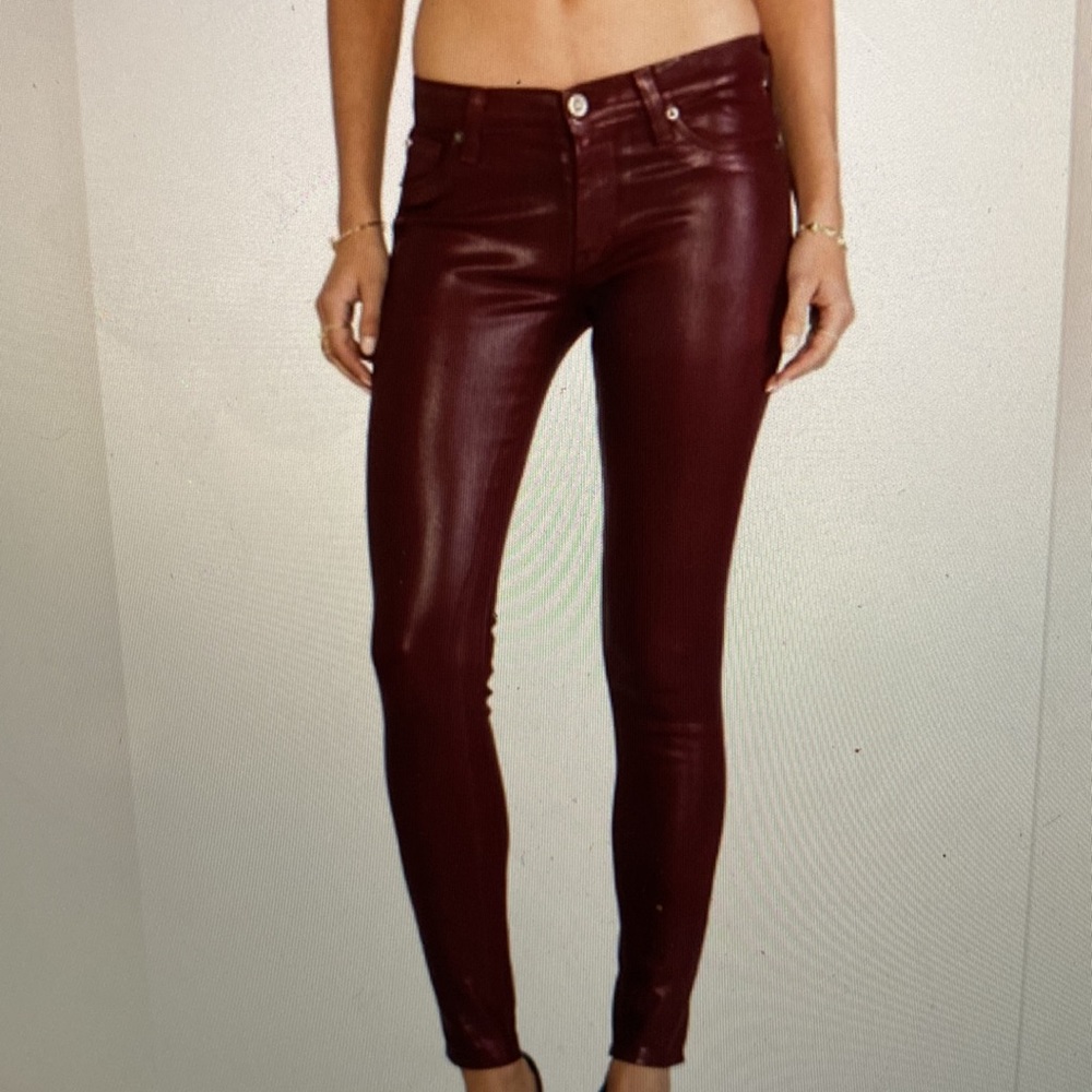 Hudson jeans Krista super skinny size 23 exc condition colored denim burgundy